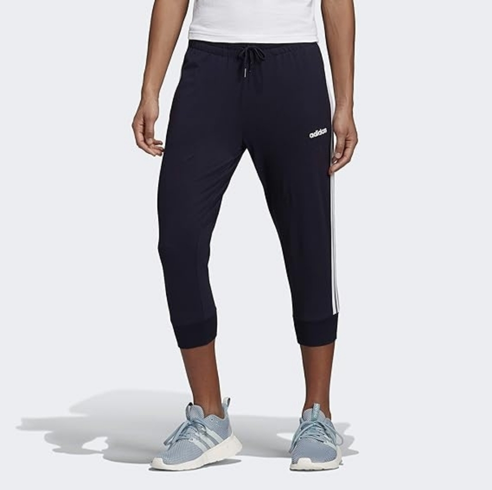 ADIDAS youth 13/14yrs Crop Track Pants Black/White